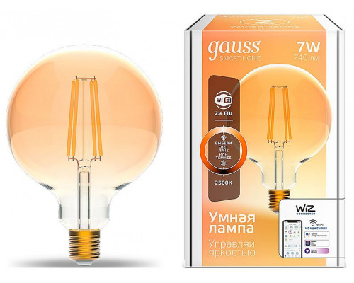 Лампа светодиодная Gauss Smart Home E27 7Вт 2500K 1320112