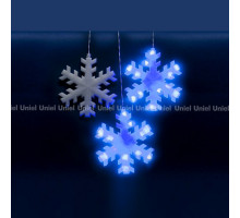 Занавес световой [2.7x3 м] Uniel Снежинки 11128