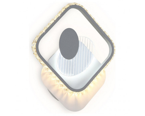 Накладной светильник Ambrella Ice 1 FA266 WH/GR белый/серый LED 3000K+6400K 16W 310*270*50