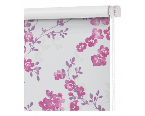 Штора рулонная (70x160 см) Блэкаут Акварельные цветы