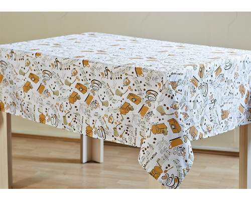 Скатерть (150х220 см) Дизайн Кофе