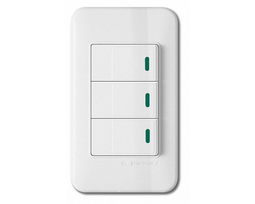 Выключатель трехклавишный с подсветкой Imex 70 Wide WH WSN 0426 WH