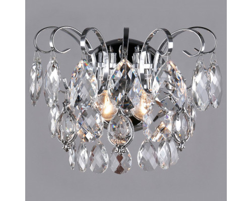 Накладной светильник Eurosvet Crystal 10081/2 хром/прозрачный хрусталь Strotskis