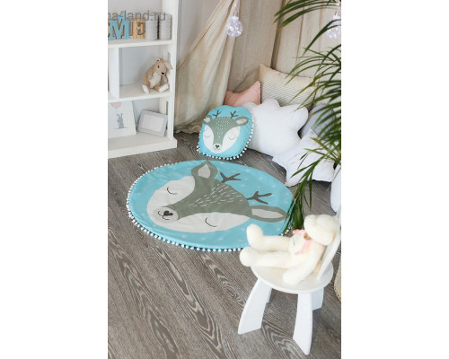 Набор из пледа детского и подушки (90x90 см) Олененок