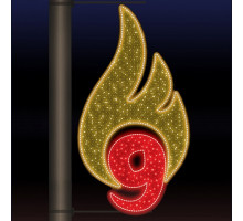 Панно световое День Победы [0.72x1.52 м] RL-KN-9-3-WWR-dYR