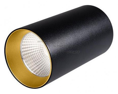 Накладной светильник Arlight SP-POLO-SURFACE-R85-15W White5000 (BK-GD, 40 deg) 027520