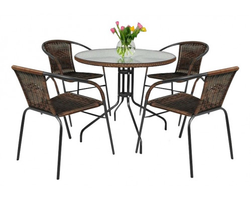 Набор уличный Николь-1А TLH-037AR2/080RR-D80 Cappuccino 4Pcs