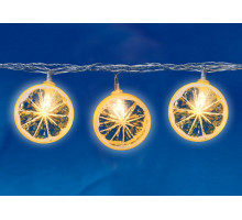 Гирлянда с насадками Uniel ULD-S0400 ULD-S0400-010/STB/2AA WARM WHITE IP20 LEMON