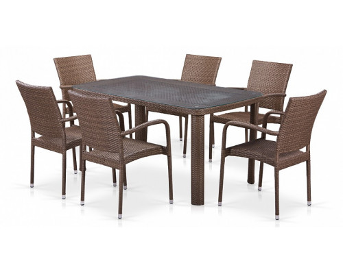 Набор уличный  T51A/Y376-W773-150x85 6Pcs Brown