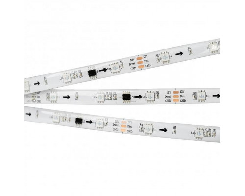 Лента светодиодная Arlight SPI-5000SE-5060-30 12V Cx3 RGB (10mm, 7.2W/m, IP65) 026369(1)