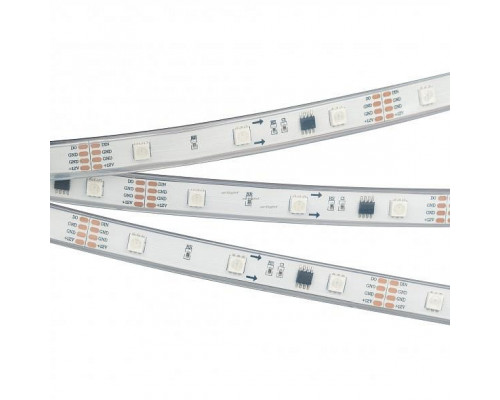 Лента светодиодная Arlight SPI-5000P-5060-30 12V Cx3 RGB-Auto (12mm, 6.5W/m, IP66) 021228(1)
