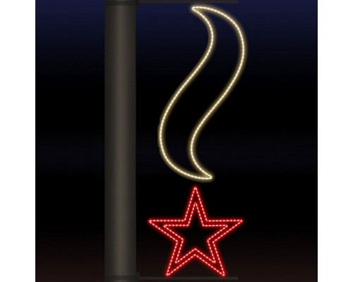 Панно световое День Победы [0.59x1.6 м] RL-KN-9-8-RWW