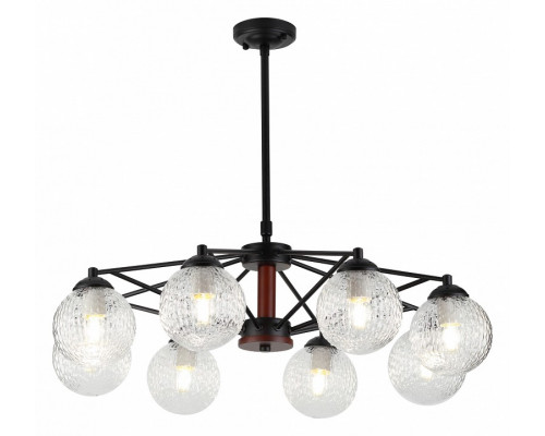 Люстра на штанге Rivoli Valery P8 BK Б0038084