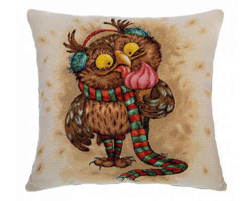 Подушка декоративная (45x45 см) Сова с Мороженым 850-902-22