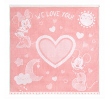 Полотенце детское (100x100 см) Mickey&Minnie we love
