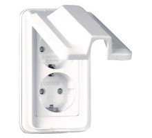 Розетка двойная с заземлением Imex 70 Wide WH WRP 2212 WH