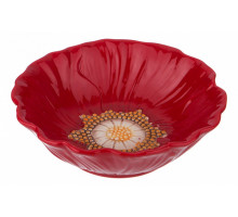Чаша декоративная (17х5 см) Маковый цвет 358-1453