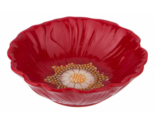Чаша декоративная (17х5 см) Маковый цвет 358-1453