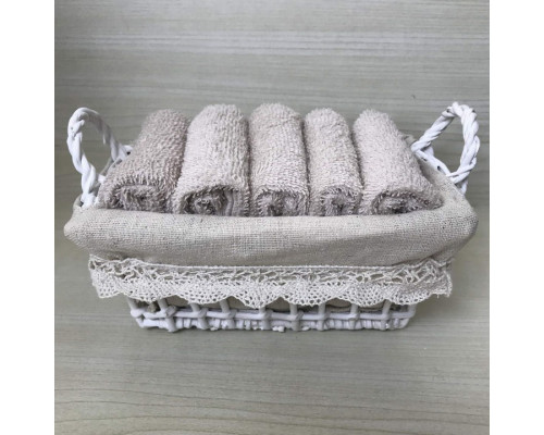 Набор из 5 полотенец для рук (30x30 см) Герда