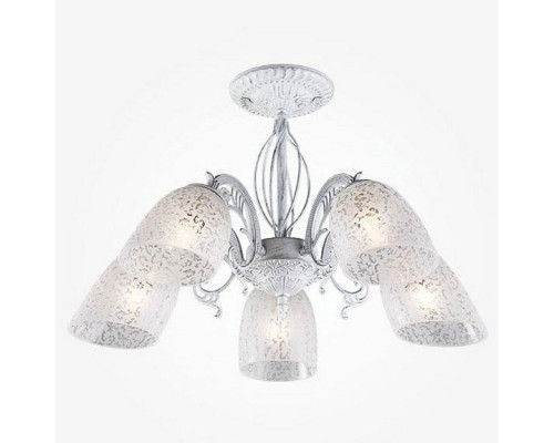 Люстра на штанге Eurosvet Nimfa 70039/5 белый с серебром