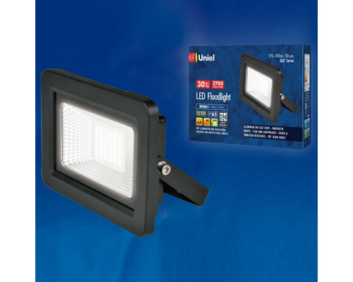 Настенный прожектор Uniel ULF-F19 ULF-F19-30W/4000K IP65 175-250В BLACK
