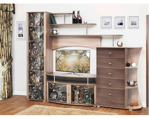 Стенка-горка Олимп-М15 ясень шимо темный/ясень шимо светлый