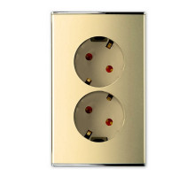 Розетка двойная с заземлением Imex Parthenon Gold WRC 3140
