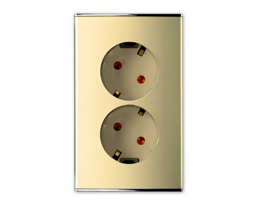 Розетка двойная с заземлением Imex Parthenon Gold WRC 3140
