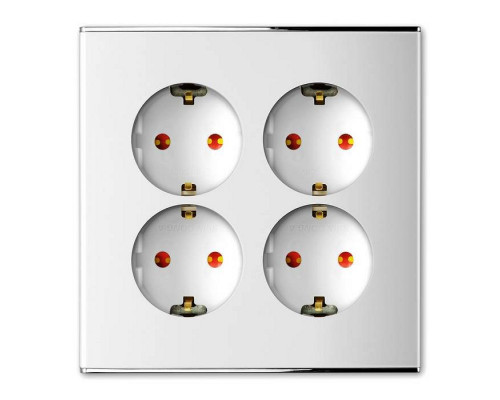 Розетка четверная с заземлением Imex Parthenon White WRC 4146