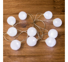 Гирлянда нить (3 м) Шарики - снежки 303-075