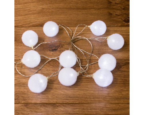 Гирлянда нить (3 м) Шарики - снежки 303-075