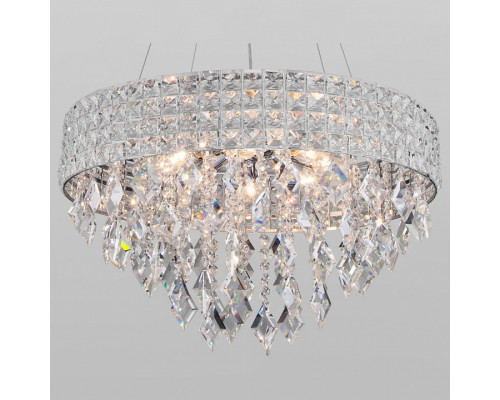 Подвесной светильник Eurosvet Kira 10115/8 хром/прозрачный хрусталь Strotskis
