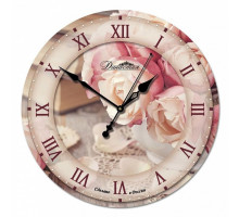 Настенные часы (33x33x4 см) Розы 01-028