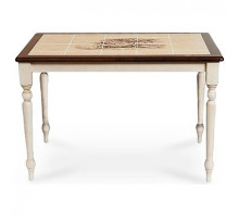 Стол обеденный СТ 3045Р белый античный/темный дуб