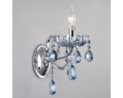 Бра Eurosvet Darfina 3015/1 хром/лазурный хрусталь Strotskis