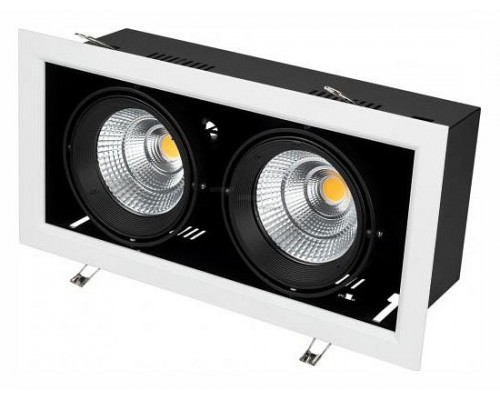 Встраиваемый светильник Arlight CL-KARDAN-S375x190-2x25W White6000 (WH-BK, 30 deg) 028862