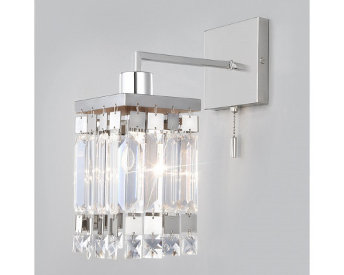 Бра Eurosvet Barra 10100/1 хром/прозрачный хрусталь Strotskis