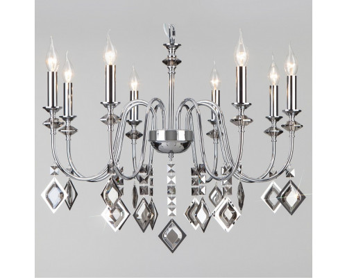 Подвесная люстра Eurosvet Telao 10110/8 хром/дымчатый хрусталь Strotskis