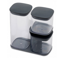 Набор из 3 банок для пищевых продуктов (21x10x21 см) Podium 81072