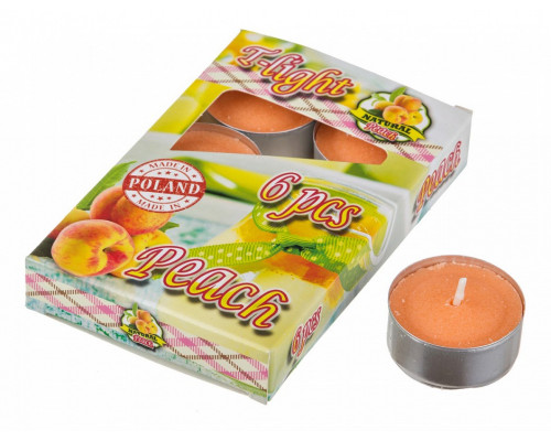 Набор из 6 свечей ароматических (4x2 см) Персик 348-476