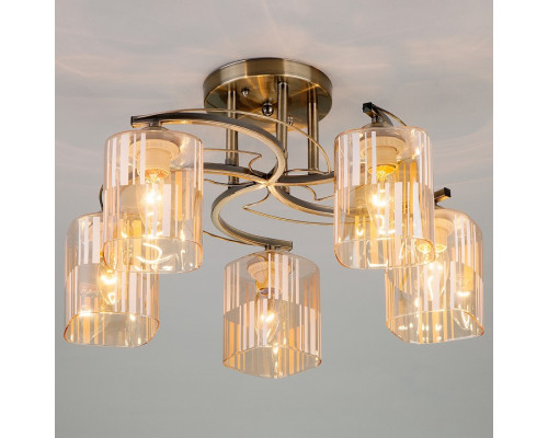 Люстра на штанге Eurosvet Susan 30124/5 античная бронза