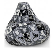 Кресло-мешок С Оленями ч/б 2XL