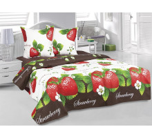 Постельное белье полутораспальное Клубника