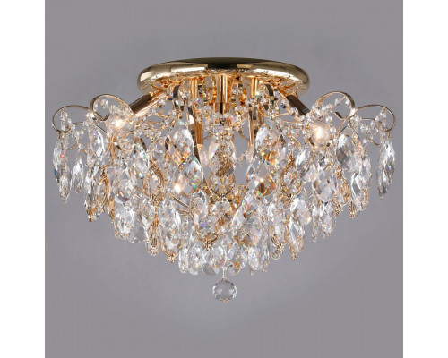 Потолочная люстра Eurosvet Crystal 10081/6 золото/прозрачный хрусталь Strotskis
