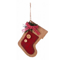 Елочная игрушка (8х0.5х10.5 см) Подвеска Сапожок 845-114