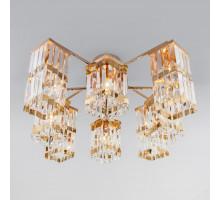 Потолочная люстра Eurosvet Barra 10100/8 золото/прозрачный хрусталь Strotskis
