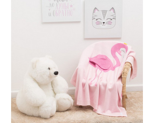 Плед детский (90x90 см) Фламинго