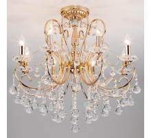 Подвесная люстра Eurosvet Collana 10096/8 золото/прозрачный хрусталь Strotskis