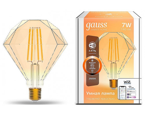 Лампа светодиодная Gauss Smart Home E27 7Вт 2500K 1350112