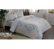 Постельное белье евростандарт Satin Vales V01-mavi